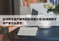 全球数字资产最大的区块链公司[区块链数字资产是什么意思]